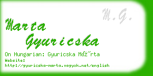 marta gyuricska business card